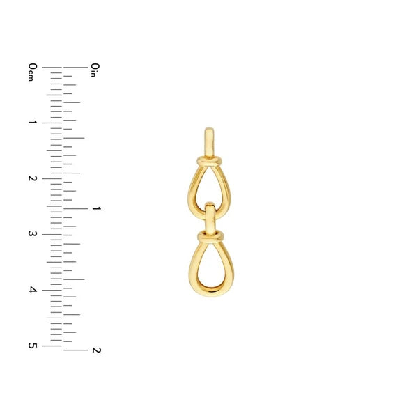 Teardrop Link Dangle Earrings