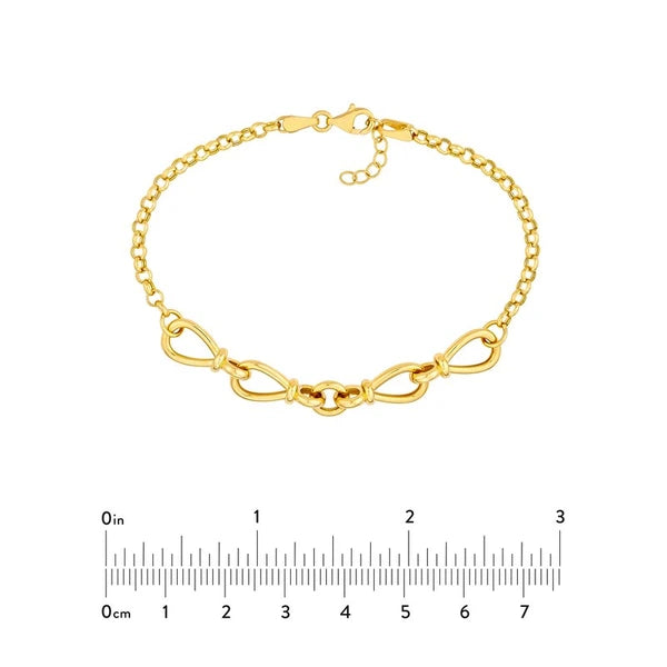 Hollow Teardrop Link Adjustable Bracelet