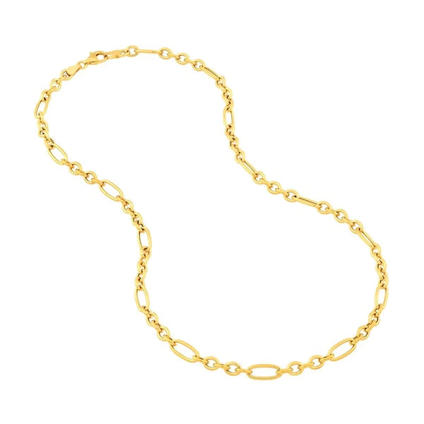 Hollow Polished Oval Link 5+1 Chain