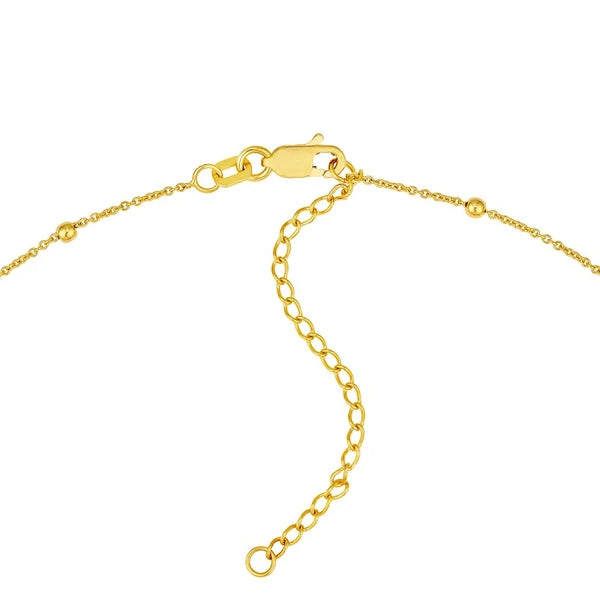 Beaded Chain Lariat Necklace