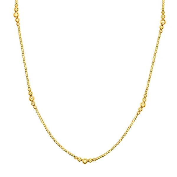 Graduated Bead Station Necklace