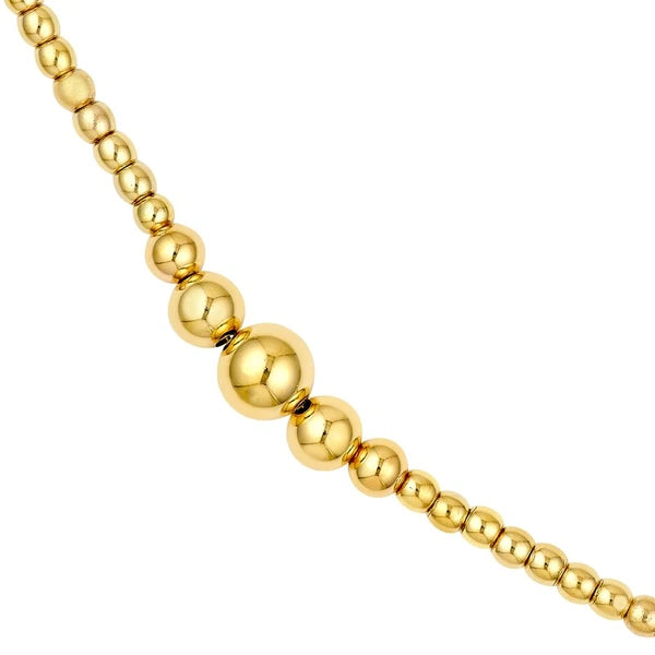 Graduated Bead Station Necklace