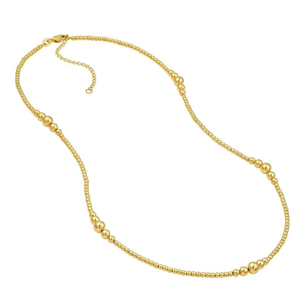 Graduated Bead Station Necklace