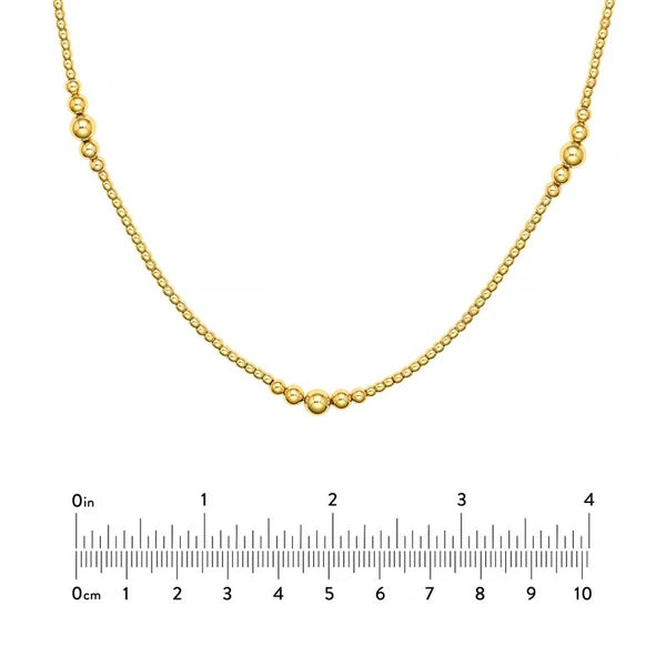 Graduated Bead Station Necklace