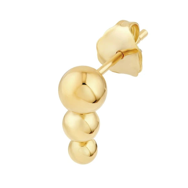 Graduated Bead Stud Earrings