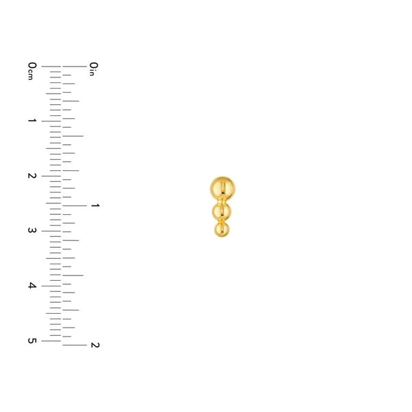 Graduated Bead Stud Earrings