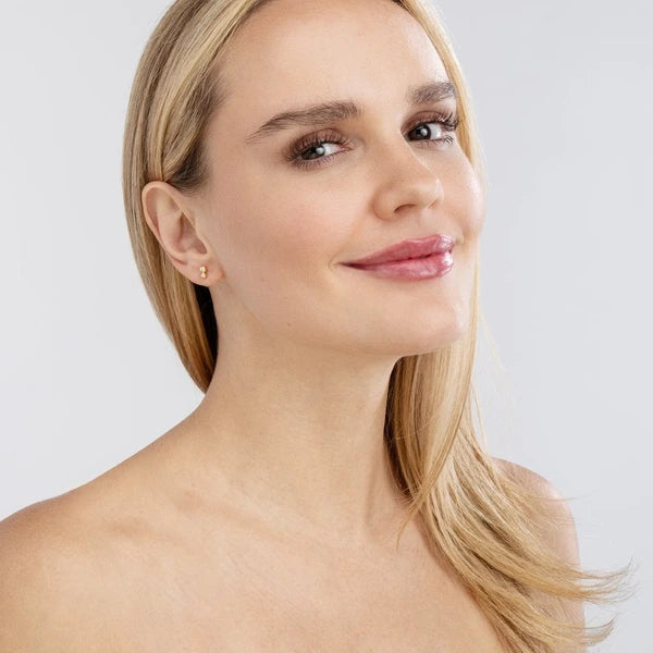 Double Bead Stud Earrings