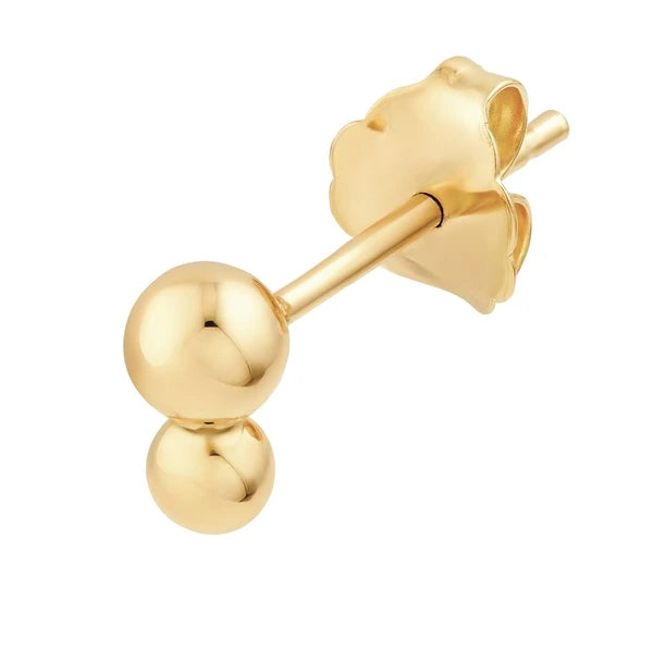 Double Bead Stud Earrings