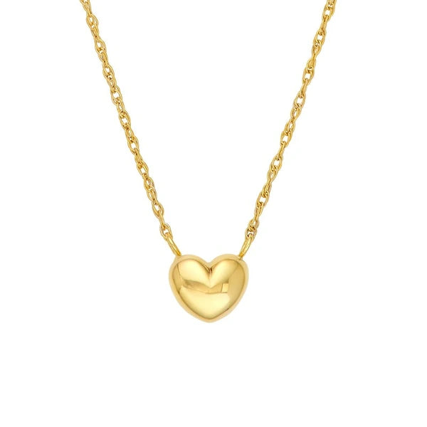 So You Small Puffy Heart Necklace