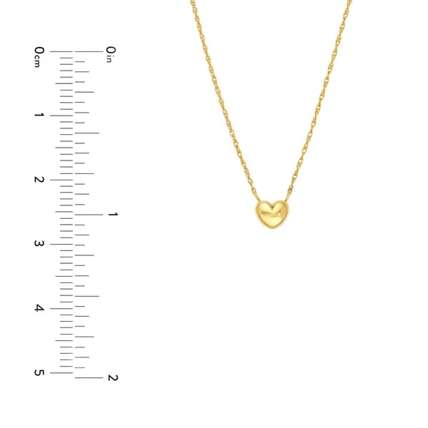So You Small Puffy Heart Necklace