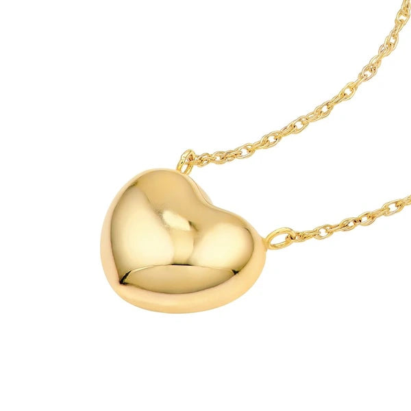 So You Puffy Large Heart Necklace
