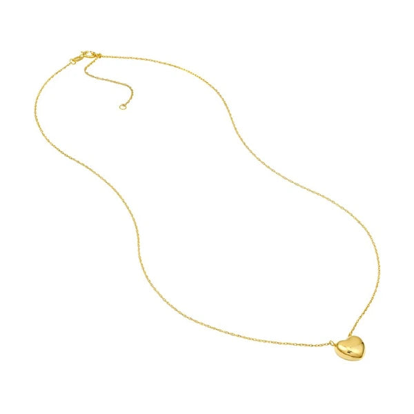 So You Puffy Large Heart Necklace