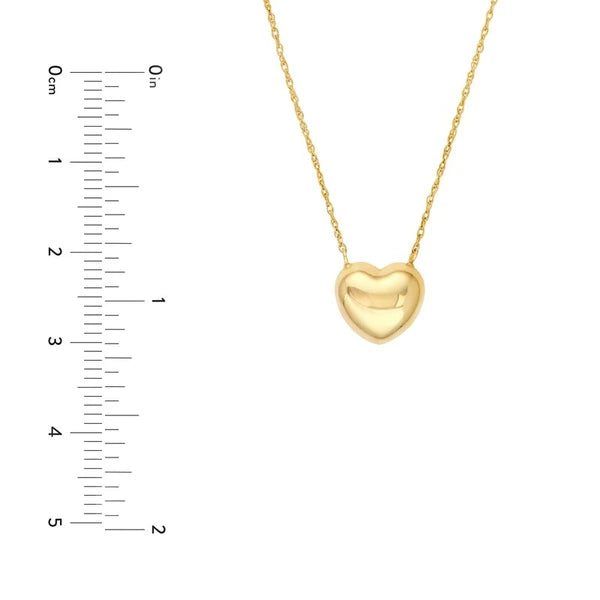 So You Puffy Large Heart Necklace