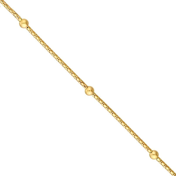 Diamond Cut Beaded Popcorn Chain