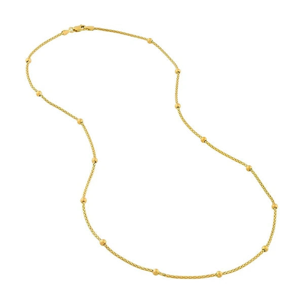 Diamond Cut Beaded Popcorn Chain