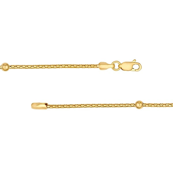 Diamond Cut Beaded Popcorn Chain