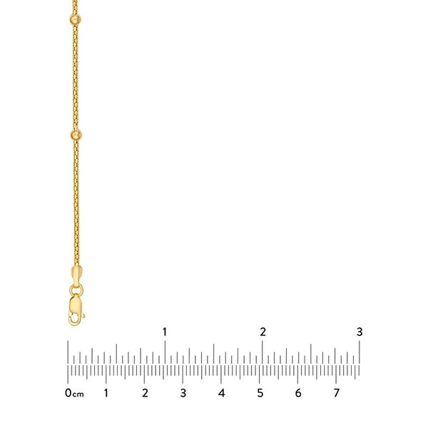 Diamond Cut Beaded Popcorn Chain