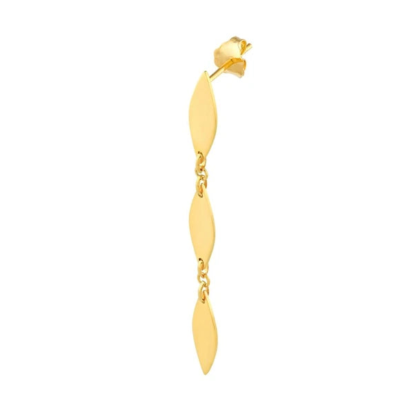 Mirror Diamond Shape Link Dangle Earrings