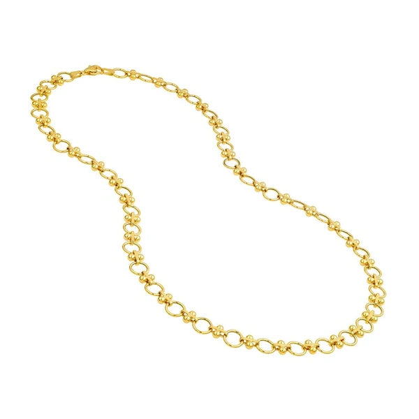 AlterN/Ating Round Link and Beaded Bar Necklace