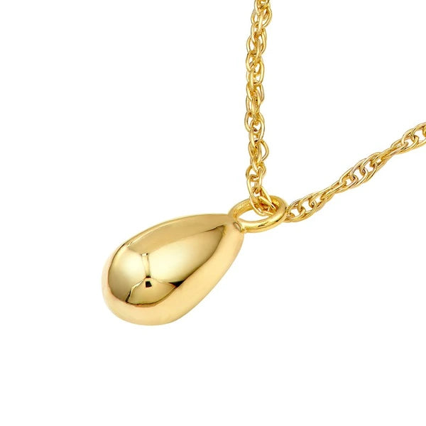 So You Small Puffy Teardrop Pendant Necklace