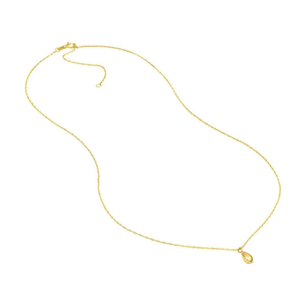So You Puffy Teardrop Pendant Necklace