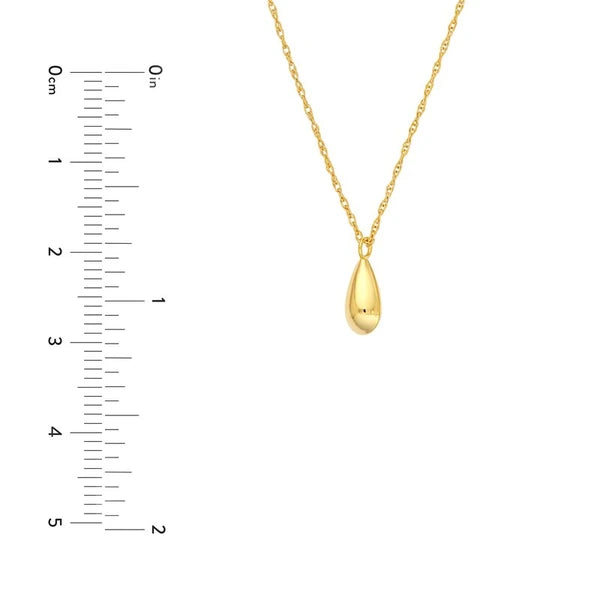 So You Puffy Teardrop Pendant Necklace