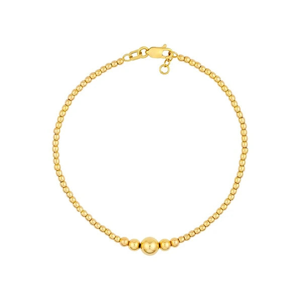 Graduated Bead Adjustable Bracelet