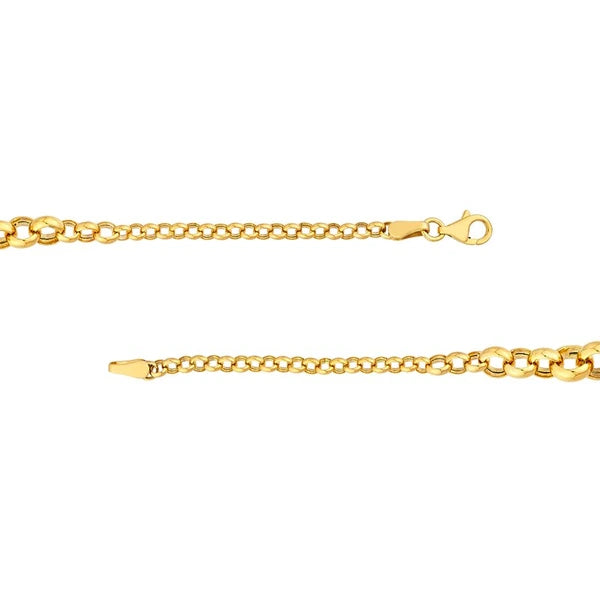 Hollow Graduated Round Link Bracelet