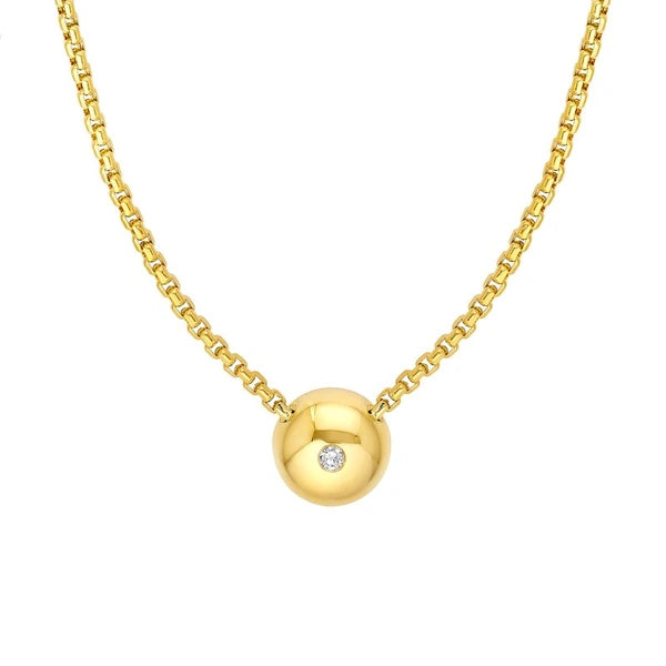 1/10tcw Diamond Bead Pendant Necklace