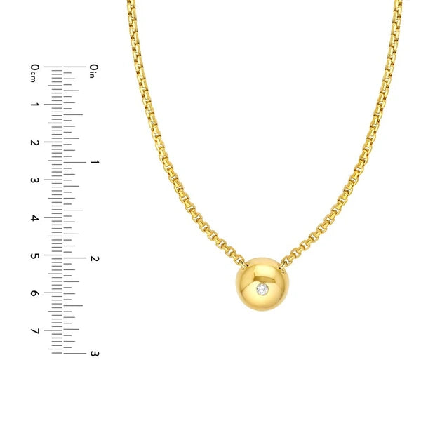 1/10tcw Diamond Bead Pendant Necklace