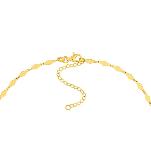 Graduated Diamond Flat Link Necklace