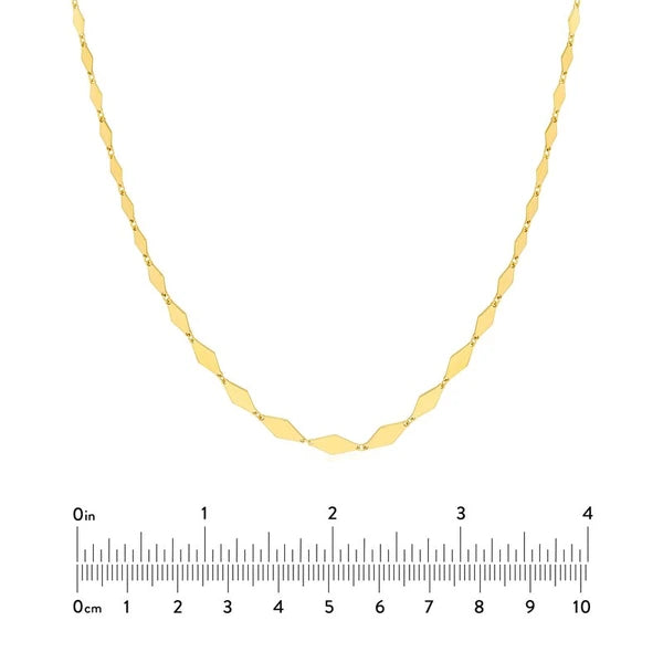 Graduated Diamond Flat Link Necklace