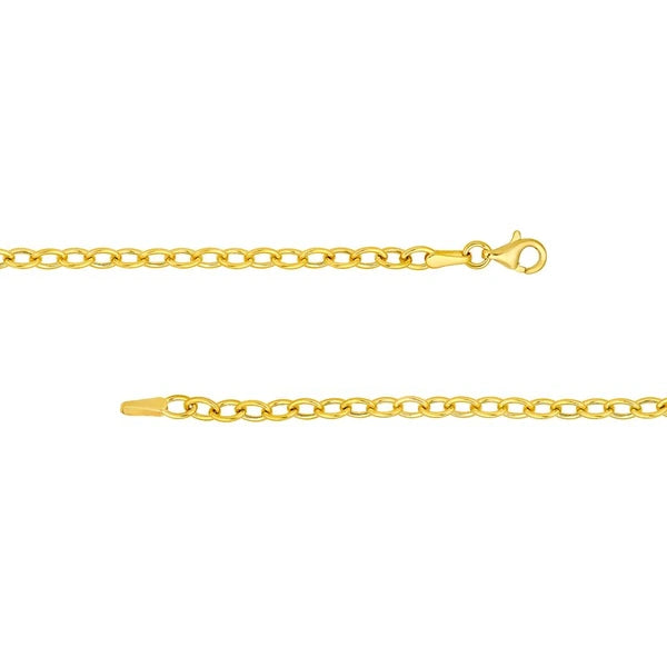 Hollow Graduated Oval Link Chain Necklace