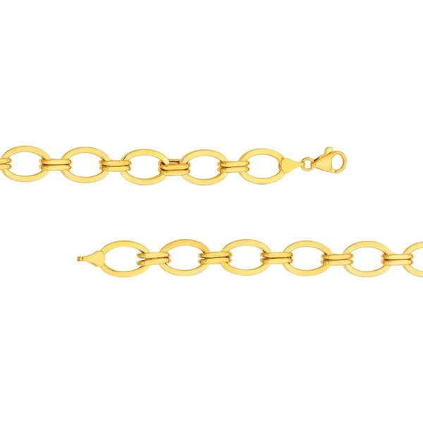 Hollow Oval & Double Link Chain