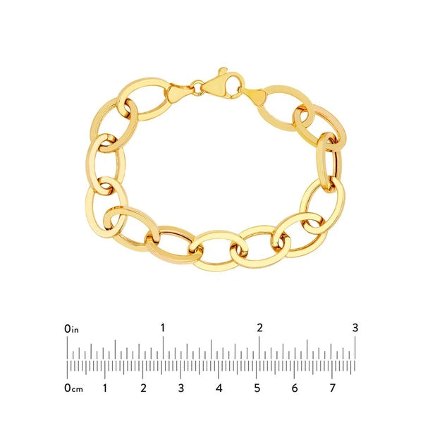 Hollow Oval Link Bracelet