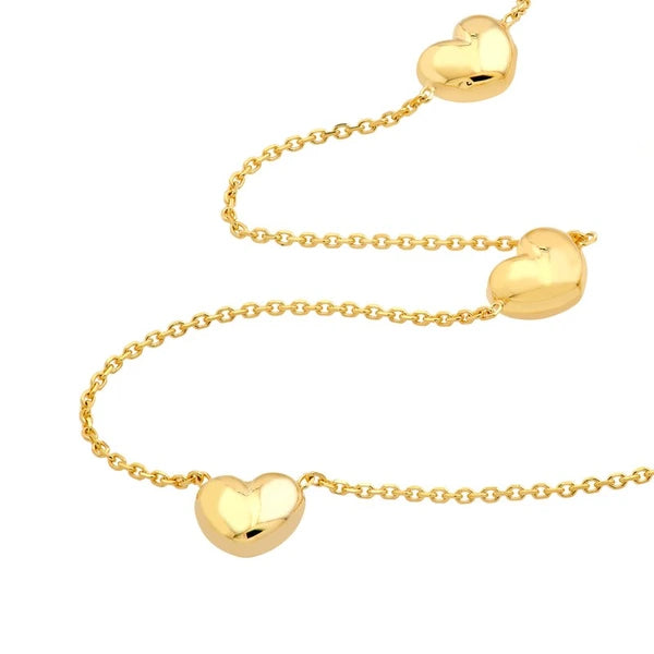 Multi Heart Station Necklace