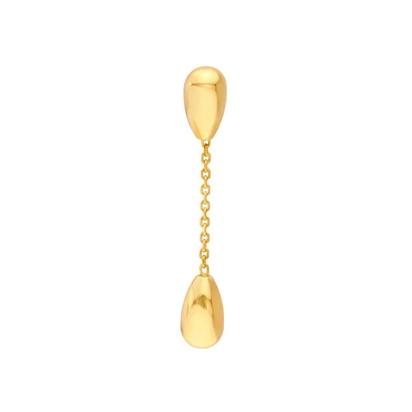 Teardrop Cable Chain Dangle Earrings