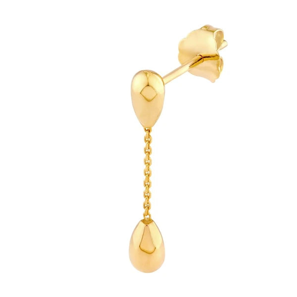 Teardrop Cable Chain Dangle Earrings