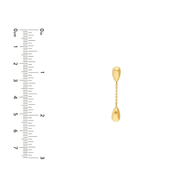 Teardrop Cable Chain Dangle Earrings