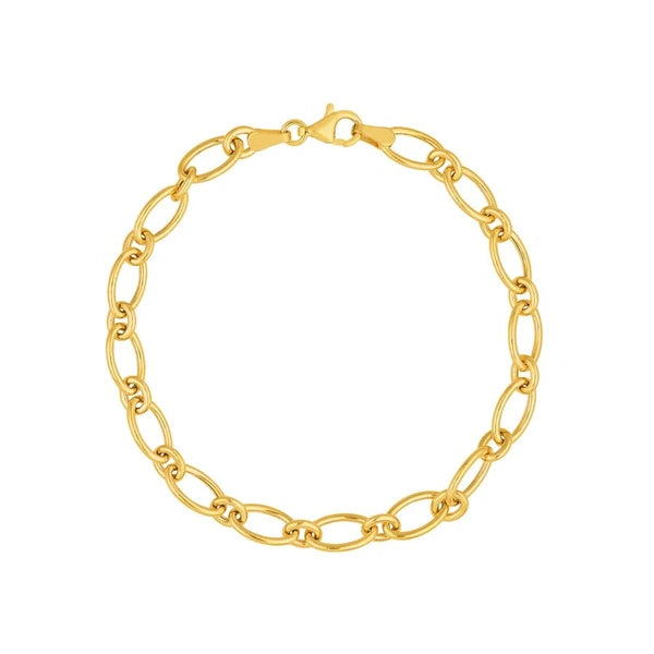 Hollow Oval Link 1+1 Chain Necklace