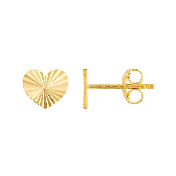 Radiant Heart Stud Earrings