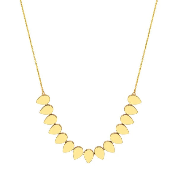 Flat Teardrop Necklace