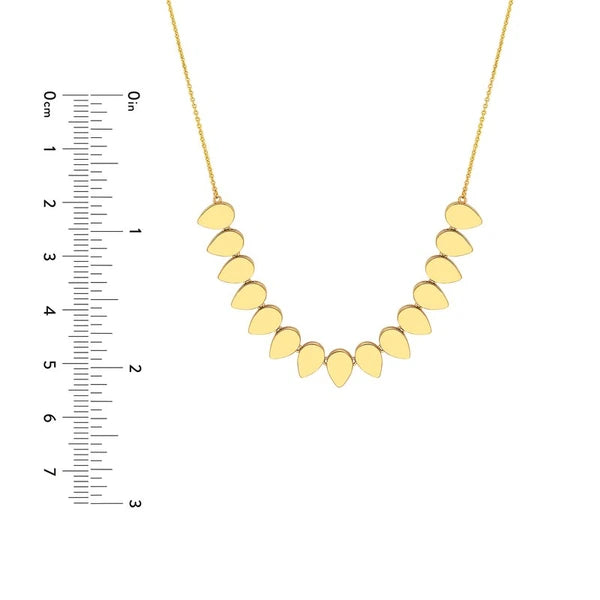 Flat Teardrop Necklace