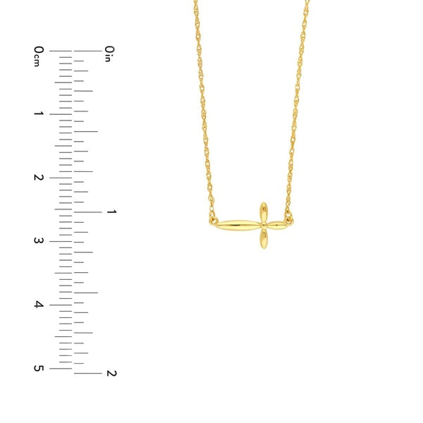 So You Puffy East West Cross Pendant Necklace