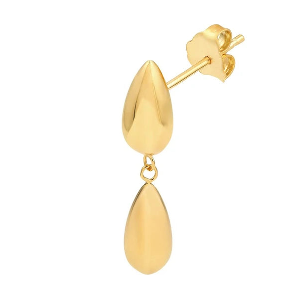 Double Teardrop Dangle Earrings