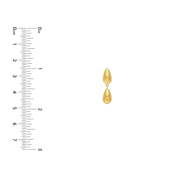 Double Teardrop Dangle Earrings