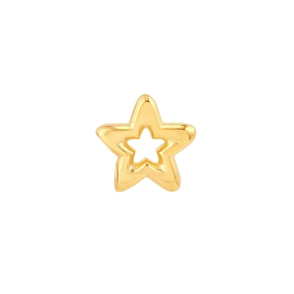 Open Star Stud Earrings