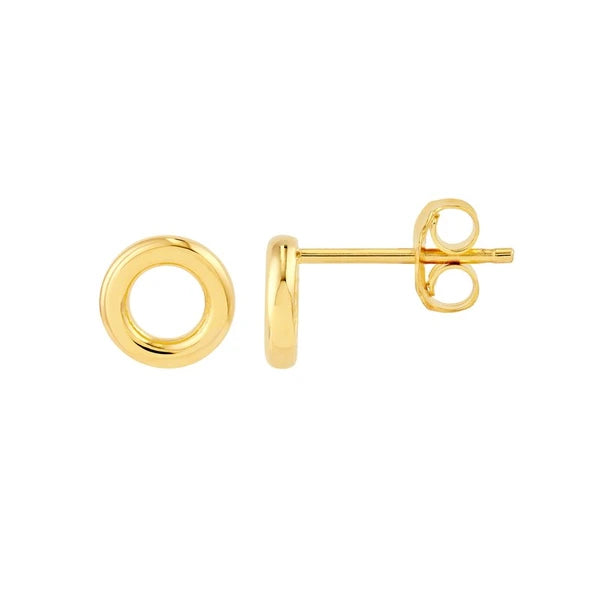 Open Circle Stud Earrings