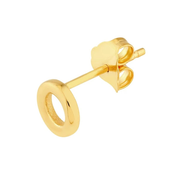 Open Circle Stud Earrings