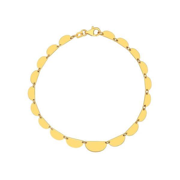 Graduated Half Moon Link Bracelet
